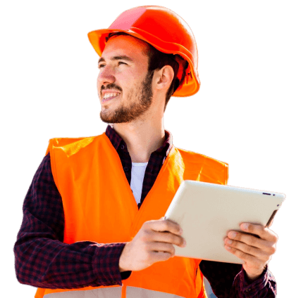 engineer holding